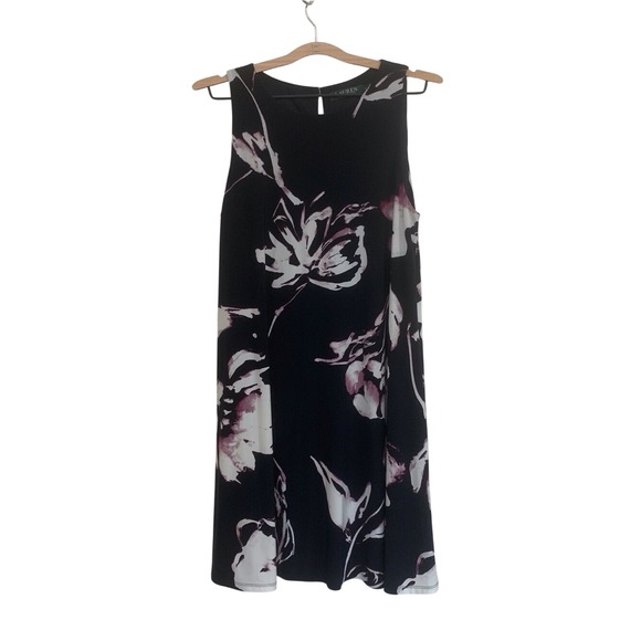 Lauren Ralph Lauren Dresses & Skirts - Lauren Ralph Lauren Dress Womens 12 Navy Floral‎ Sleeveless Trapeze Swing Lined